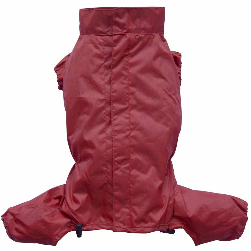 4 legged dog raincoat red without hood by DoggyDolly DR035