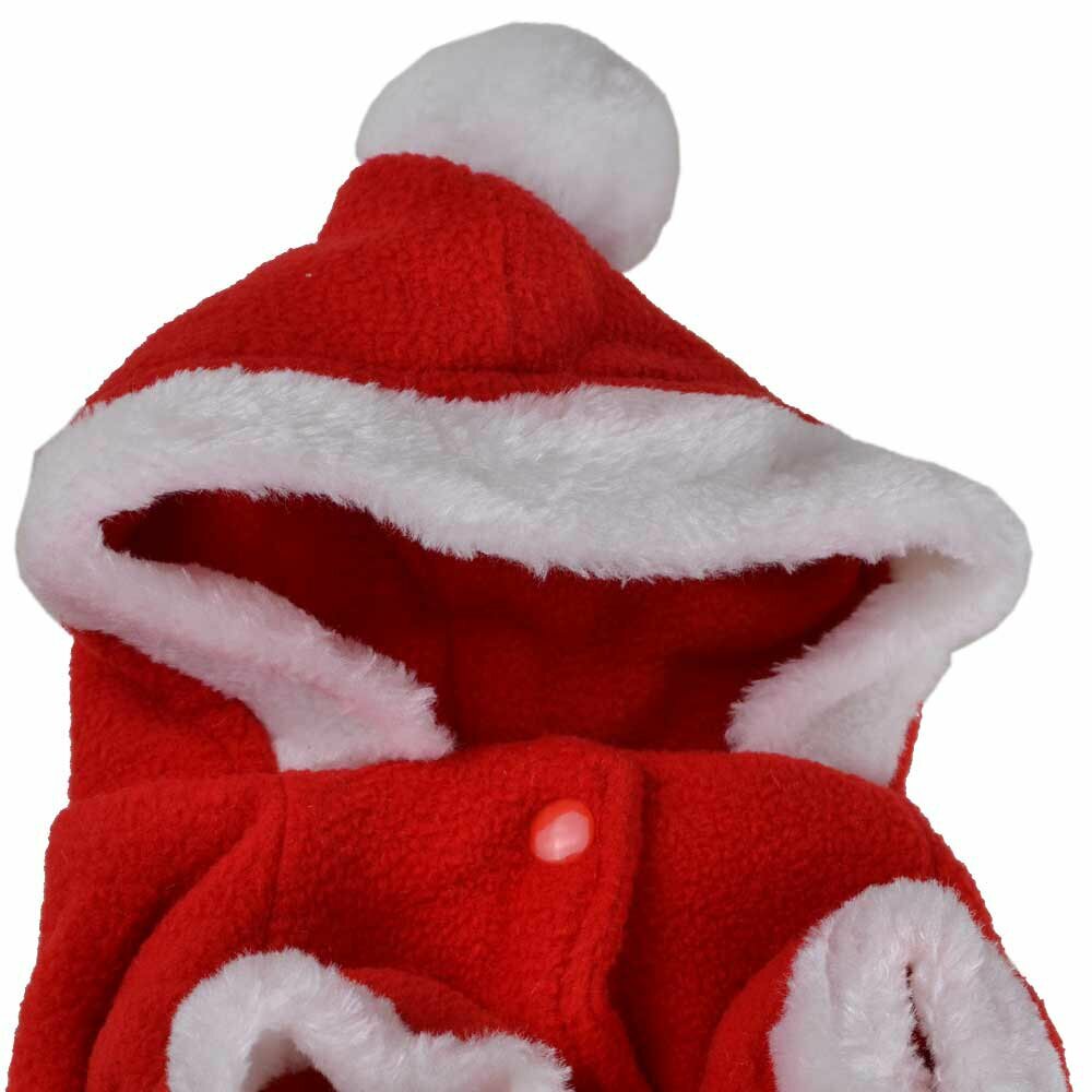 Santa Clause dog coat with head