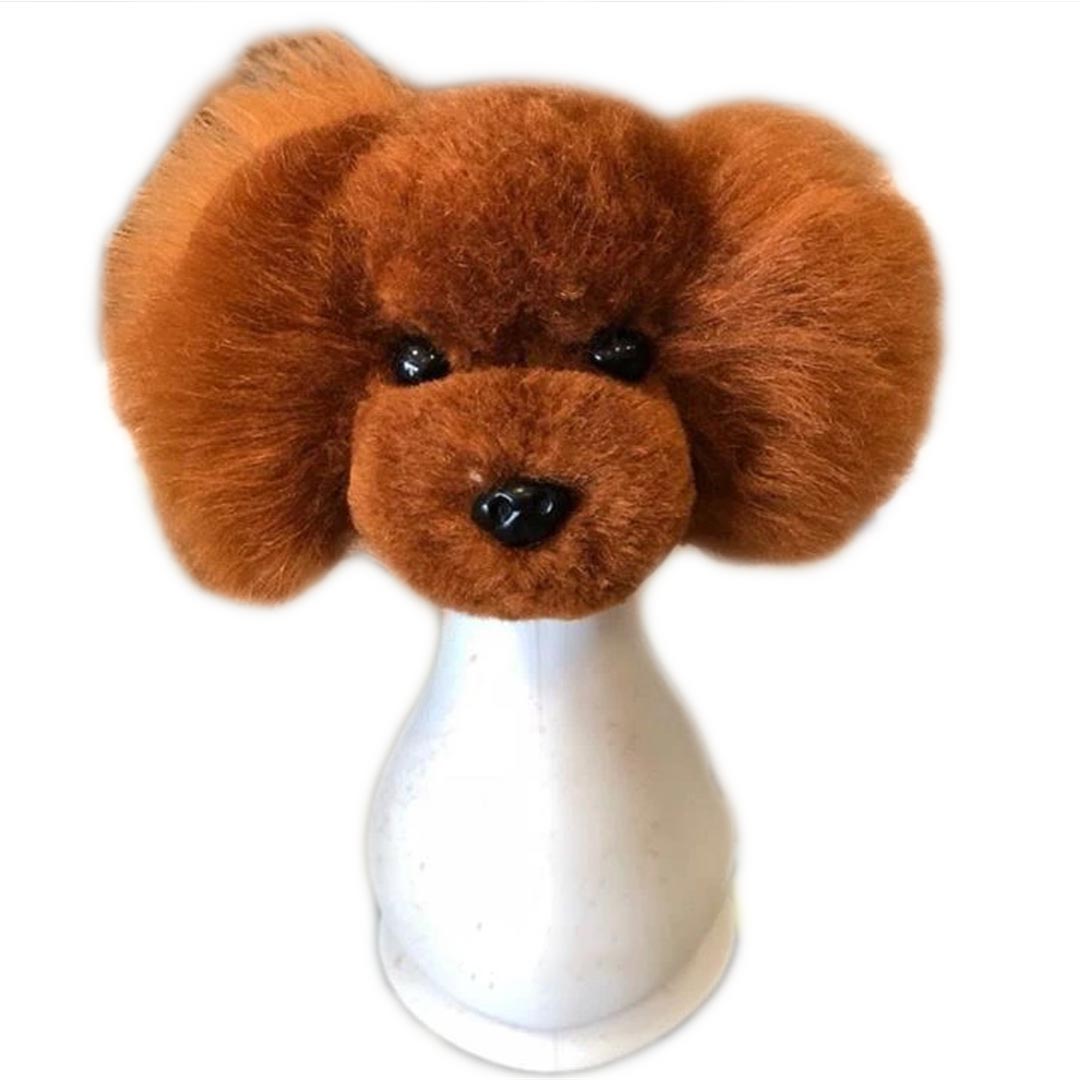 Red brown coat for basic dog head for training (dog wig)