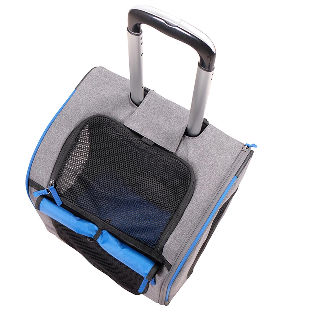 Dog trolley with extendable telescopic rod