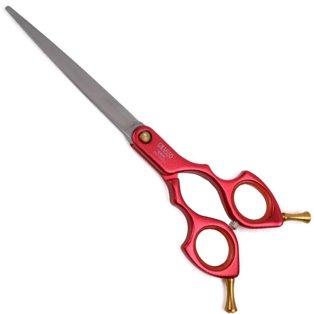 Professional hair scissors for dog grooming with 17 cm and aluminium handle