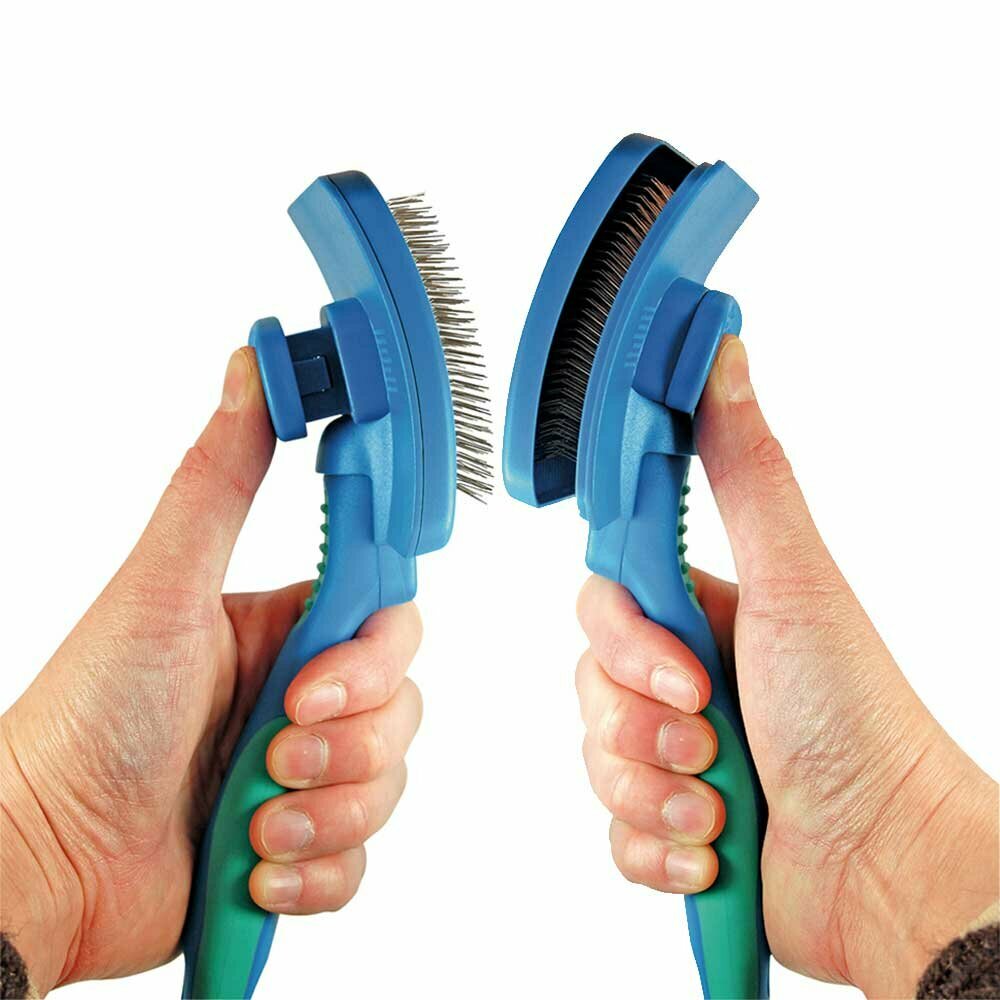 Universal self-cleaning brush for dogs large