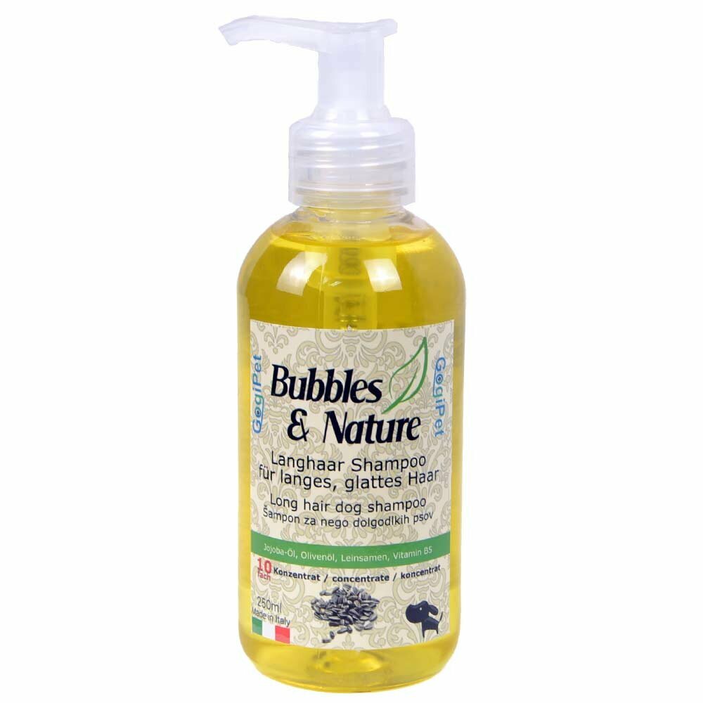 Long hair dog shampoo by Bubbles & Nature