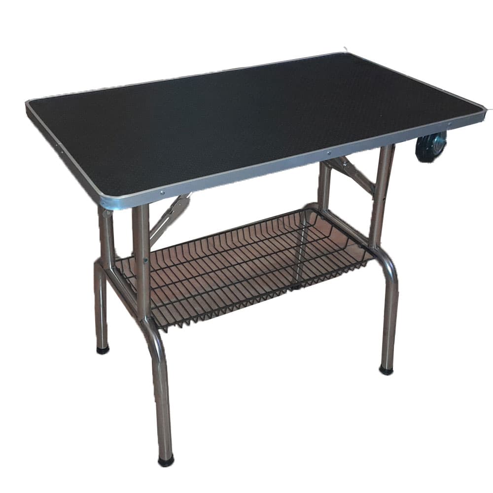 Mobile grooming table 95 x 55 with wheels, control post & basket B- GOODS