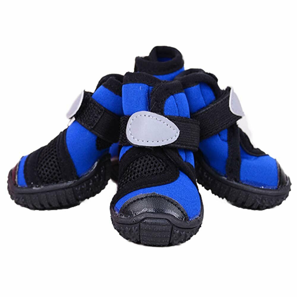 GogiPet neoprene dog shoes blue with rubber sole