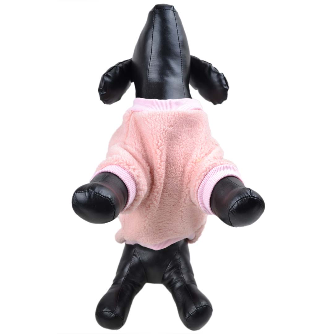 Pink dog pullover for winter - especially fluffy