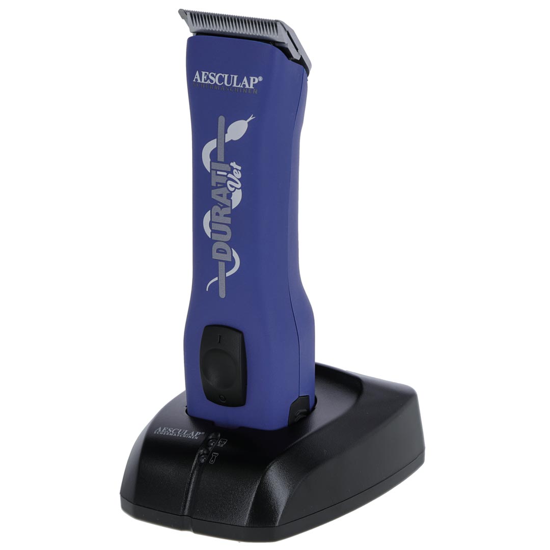 Aesculap Durati midnight blue - VET battery clipper with special blade for veterinarians and for close clipping.