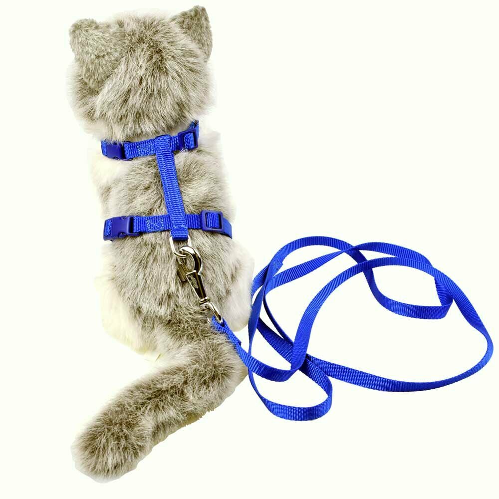 Cat harness with leash blue by GogiPet®