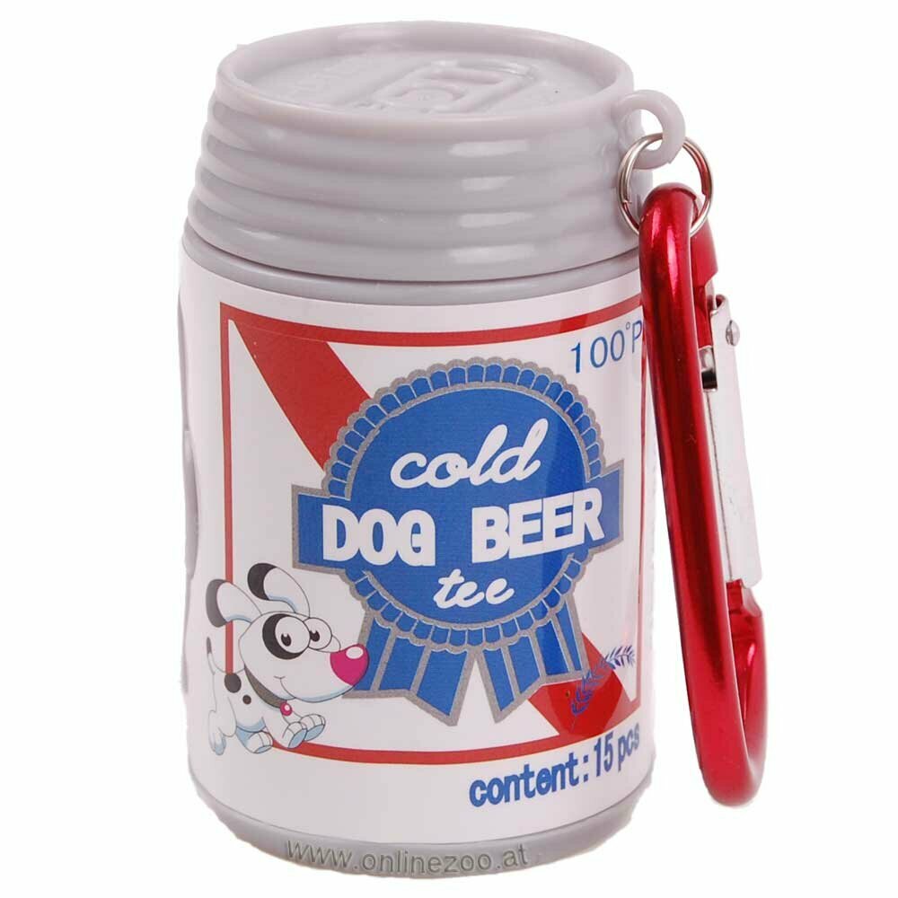 Waste bag holder beverage can - Dog Beer