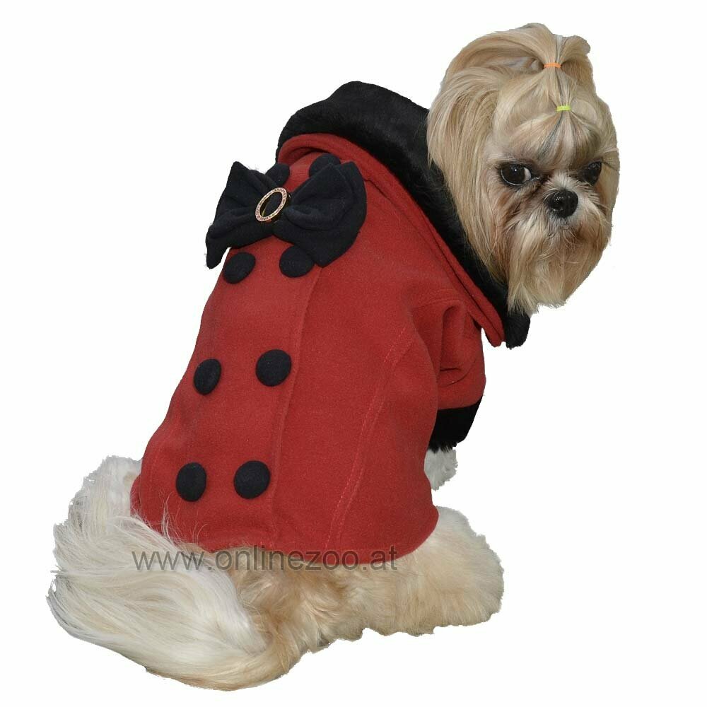 warm dog garb red coat for dogs