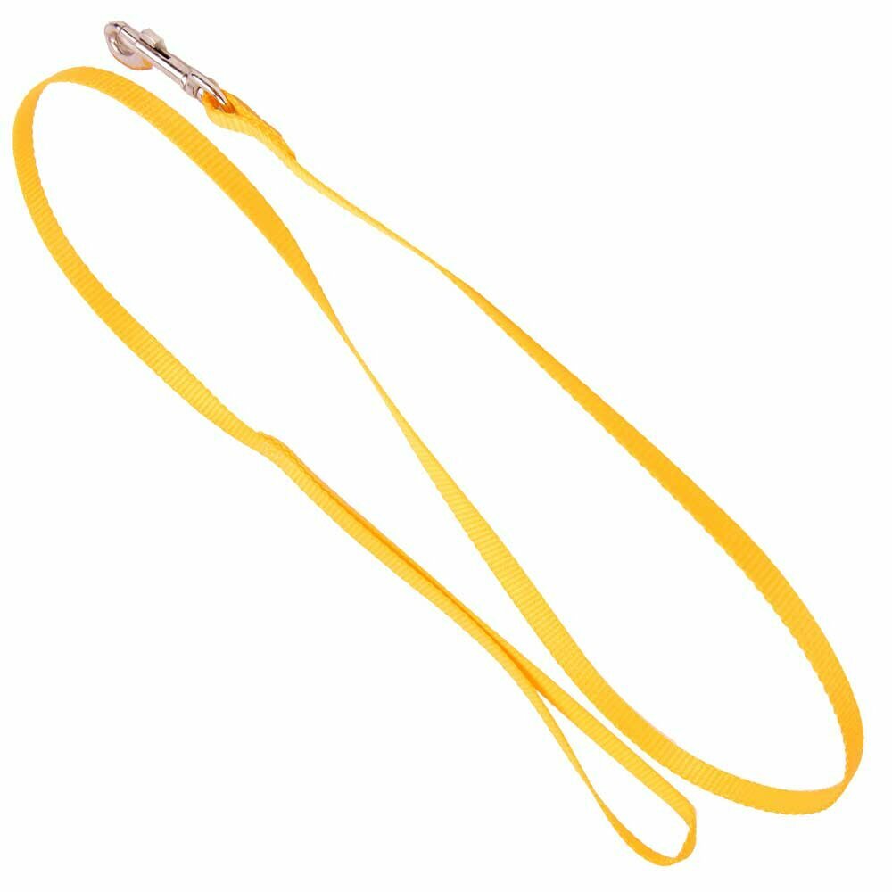 yellow dog leash made of nylon, the sturdy dog leash