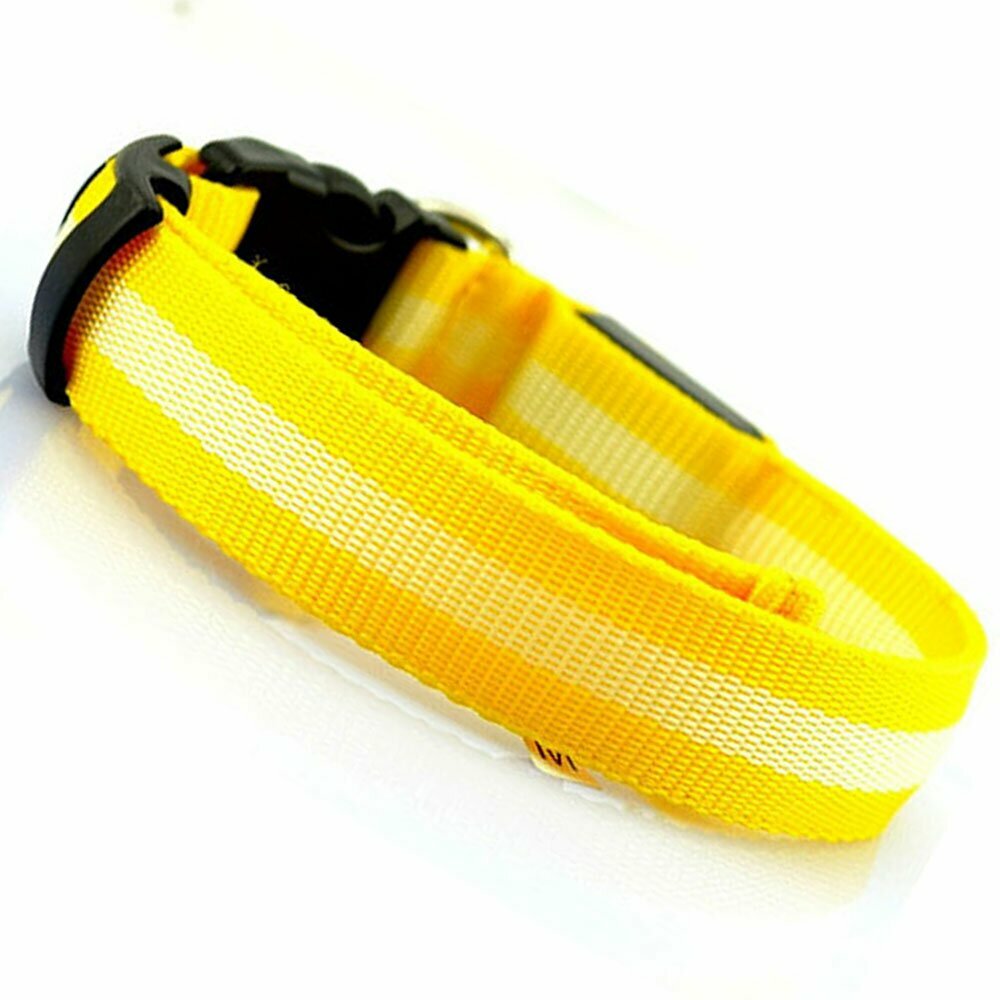 LED collar yellow L - size adjustable GogiPet ® 