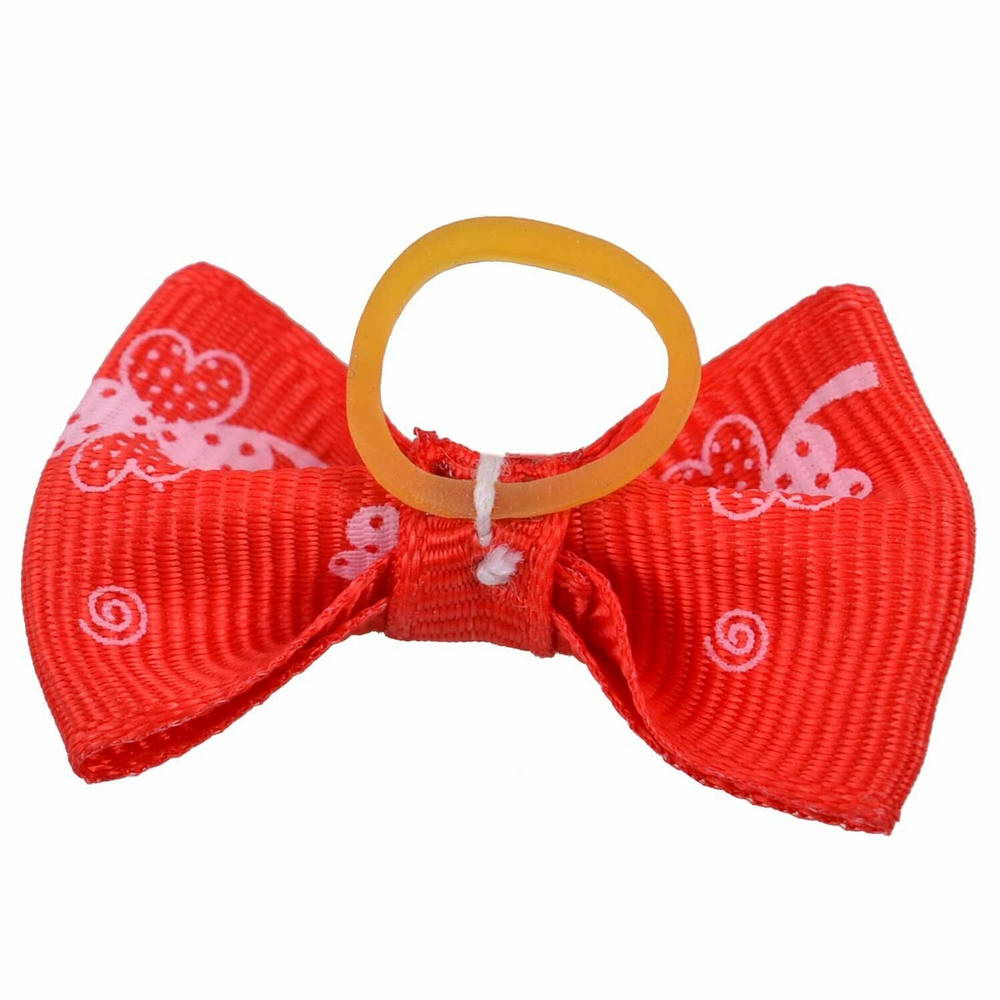 Handmade lucky charms hair bow red by GogiPet