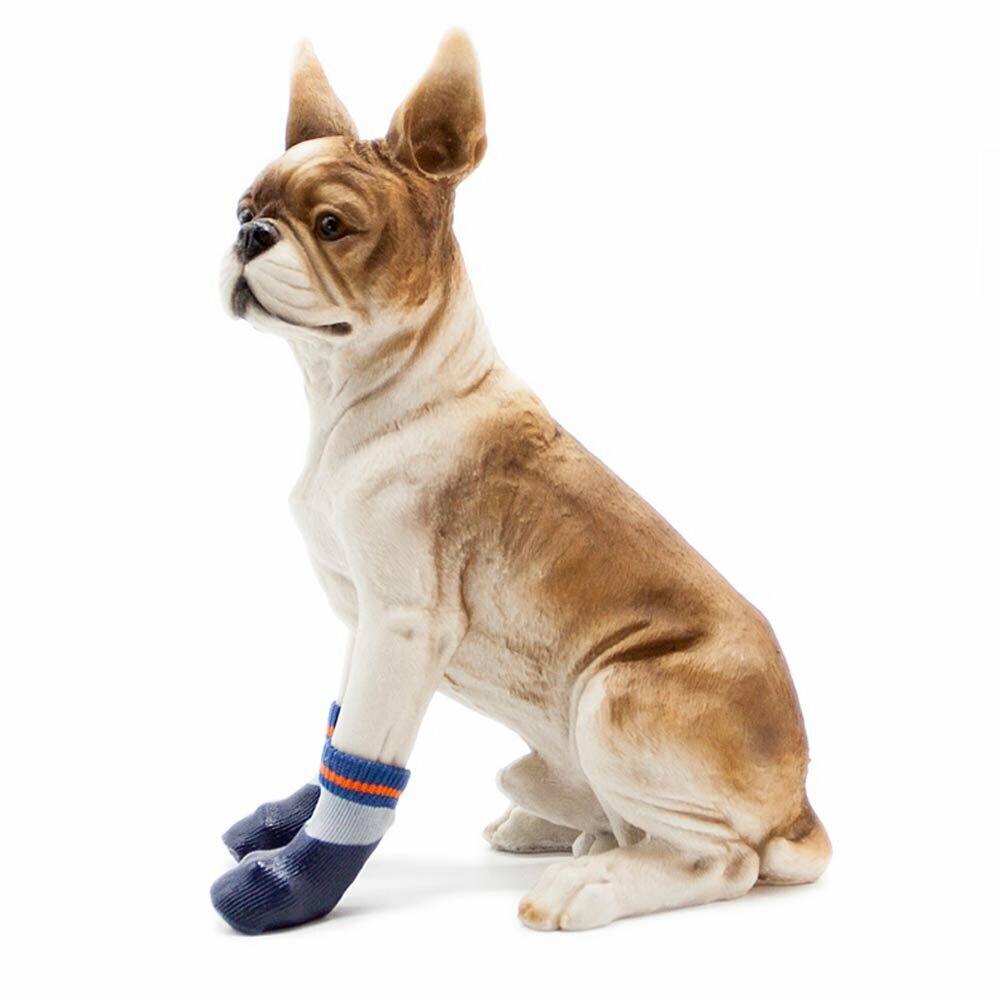 Rubber boots for dogs - dark blue dog shoes