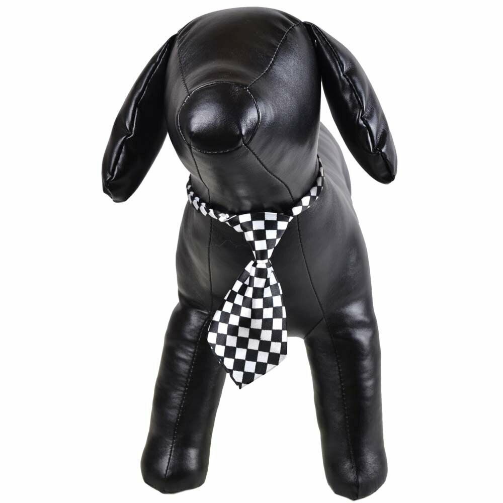 Necktie for dogs Chess pattern