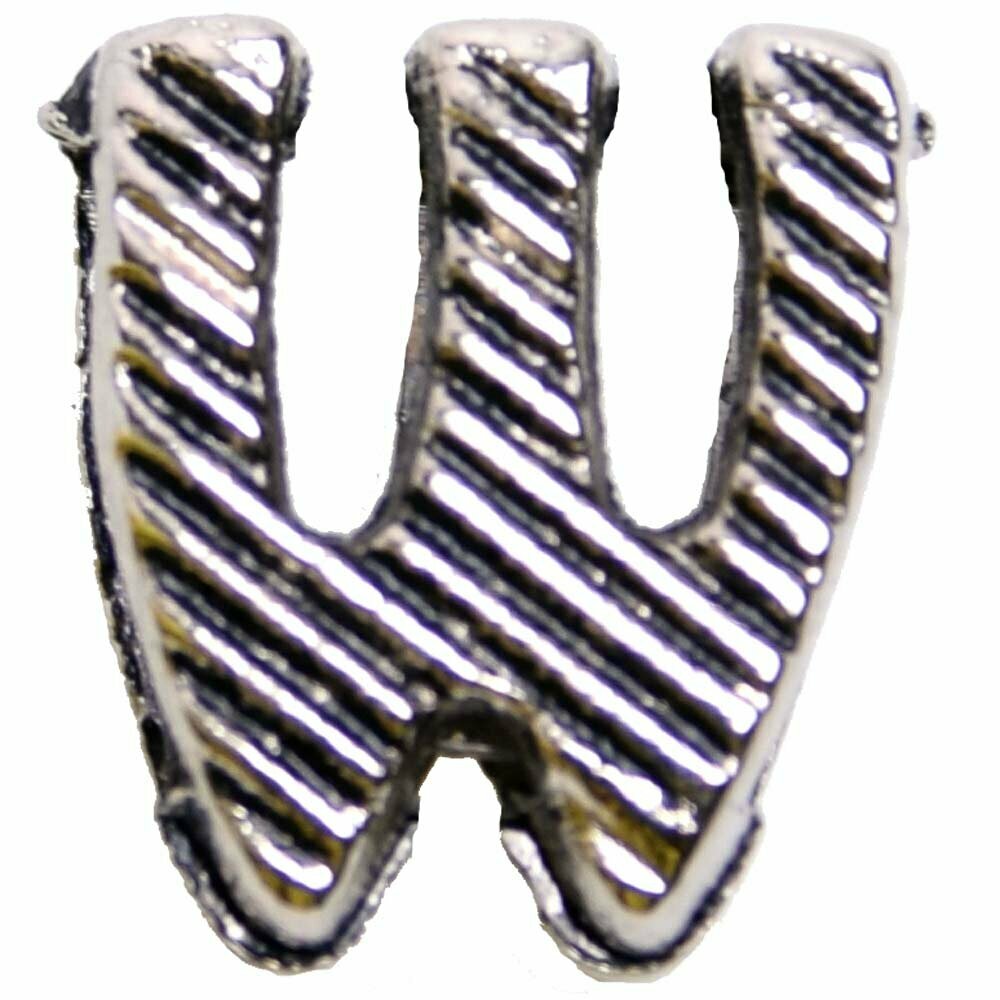 Designer letter W for dog collars and cat collars