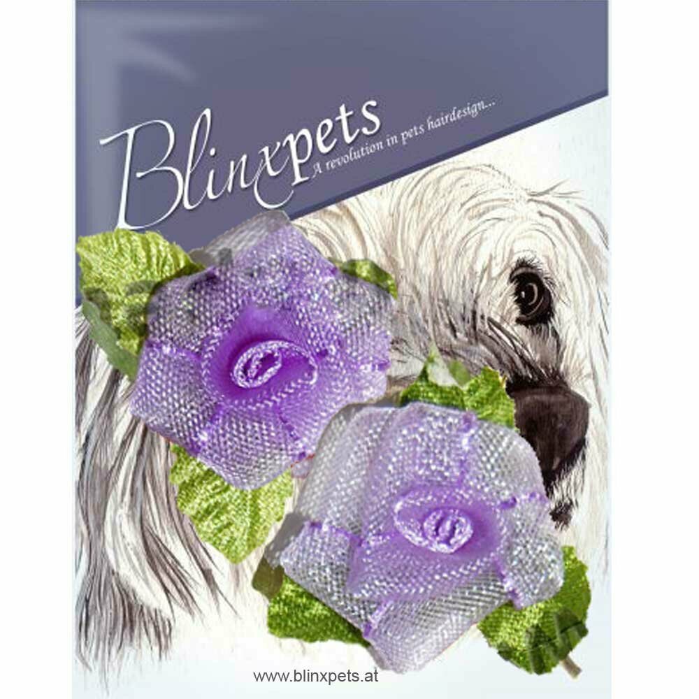 Purple Roses - dog jewellery for the hair because it does not always have to be a bow