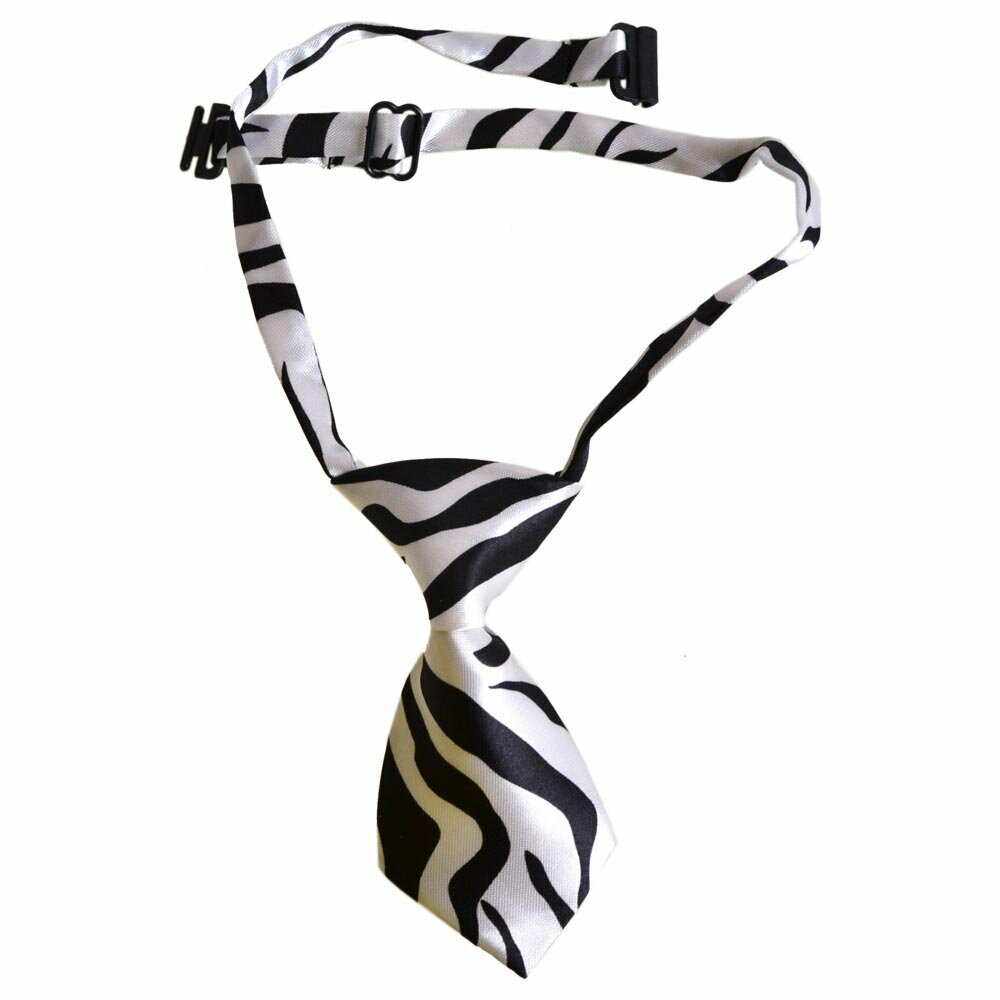 Tie for dogs black, white striped Zebra look by GogiPet