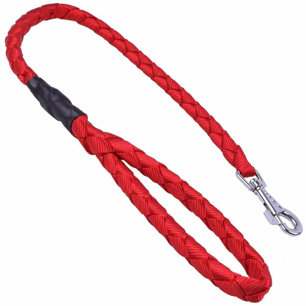 GogiPet ® fabric dog leash braided red 2 x 90 cm
