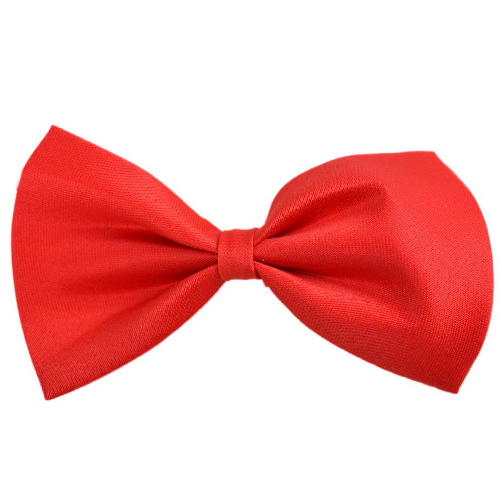 Red Dog Bow Tie - Cotton Self Tie Bow for Pets