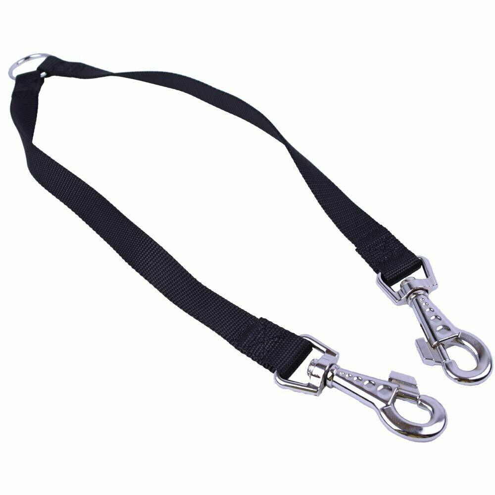 GogiPet ® Super Premium leash splitter black 2 x 45 cm