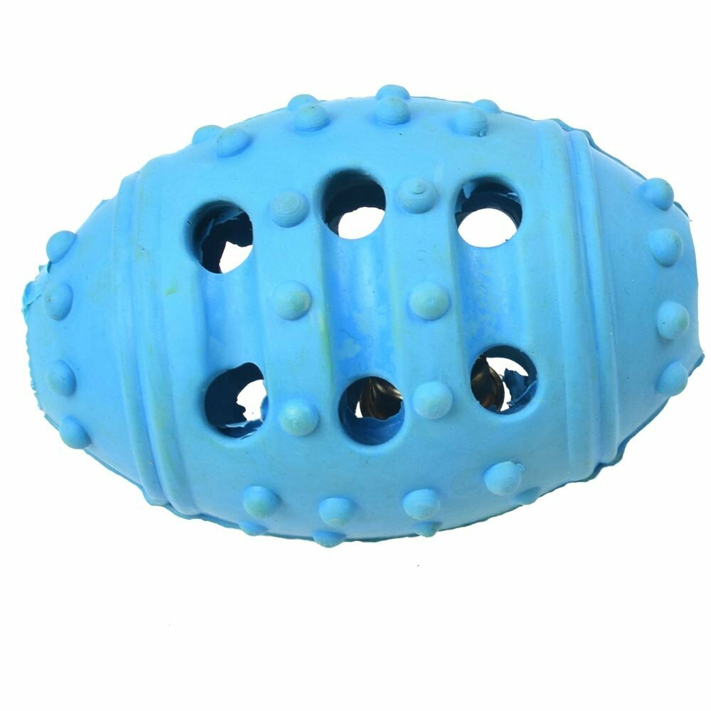 Rubber egg blue with 9.5 cm and 5 cm Ø -10 years Onlinezoo dog toy special