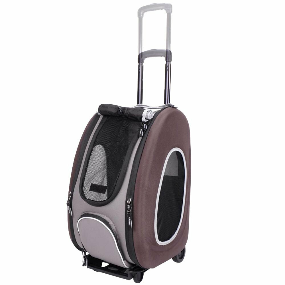 Dog trolley with pull-out telescopic bar Brown