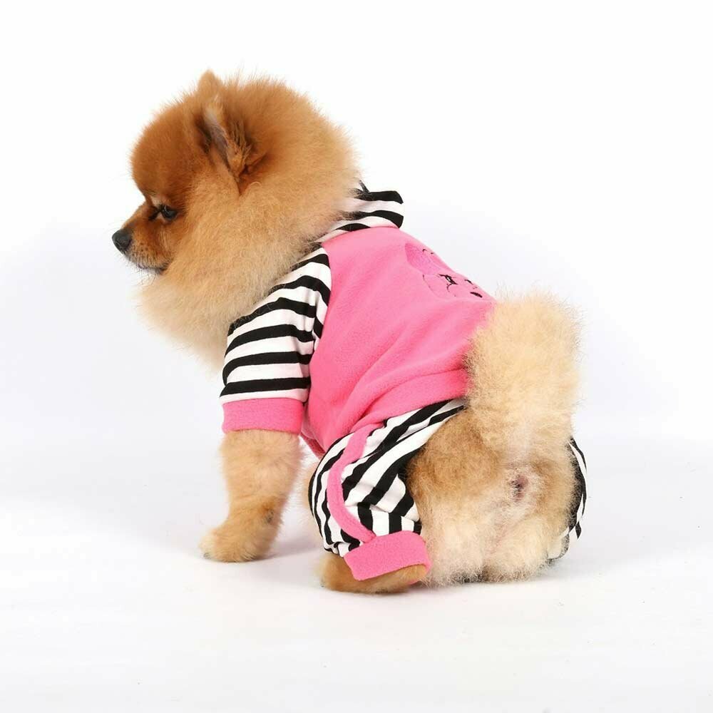 Pink dog clothes fleece by DoggyDolly W293