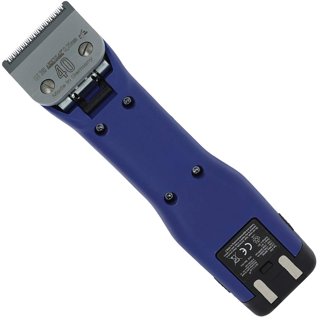 Midnight blue Aesculap Durati VET cordless clipper with Snap On blade system