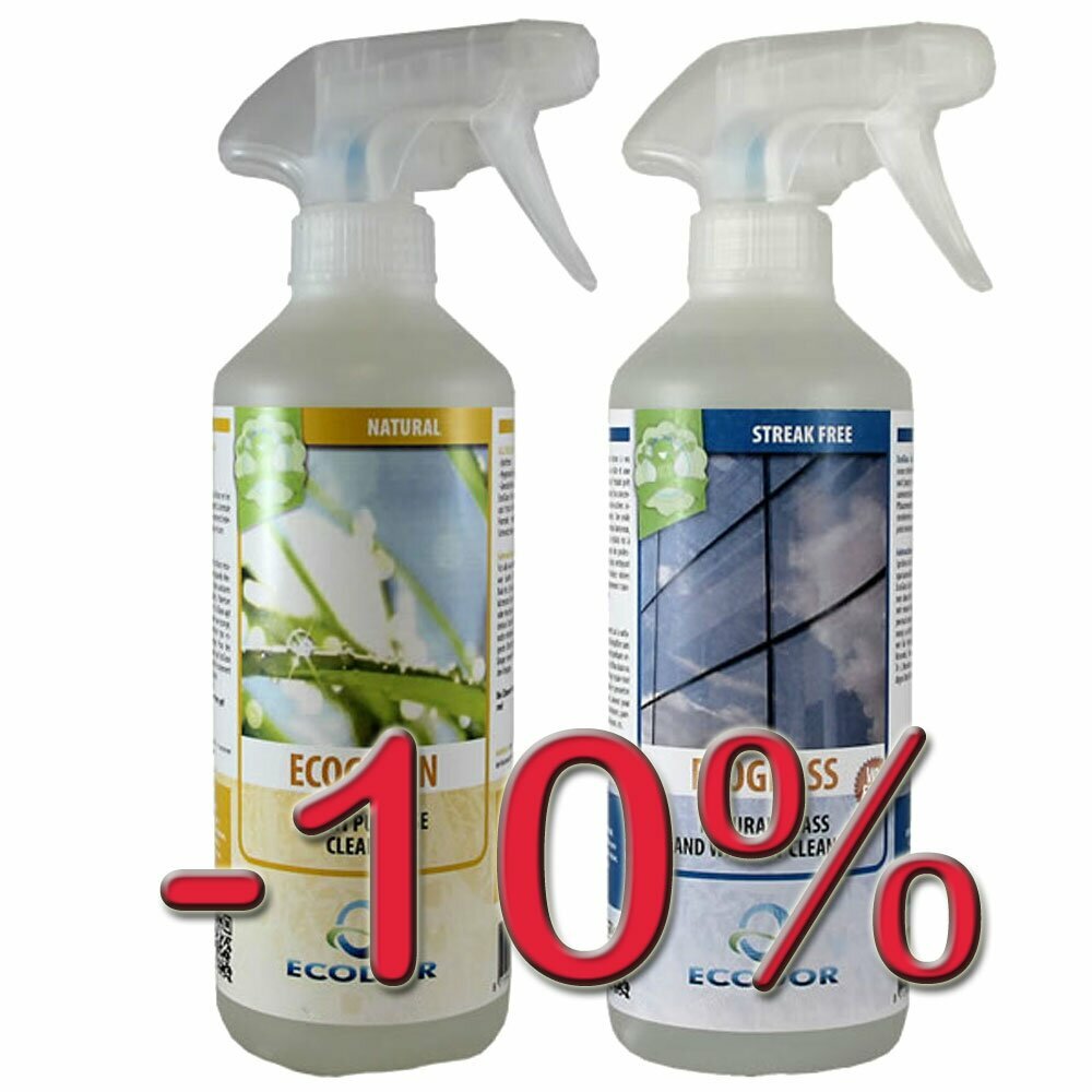 Ecodor EcoGlass and EcoClean glass cleaner and all-purpose cleaner -10 discount
