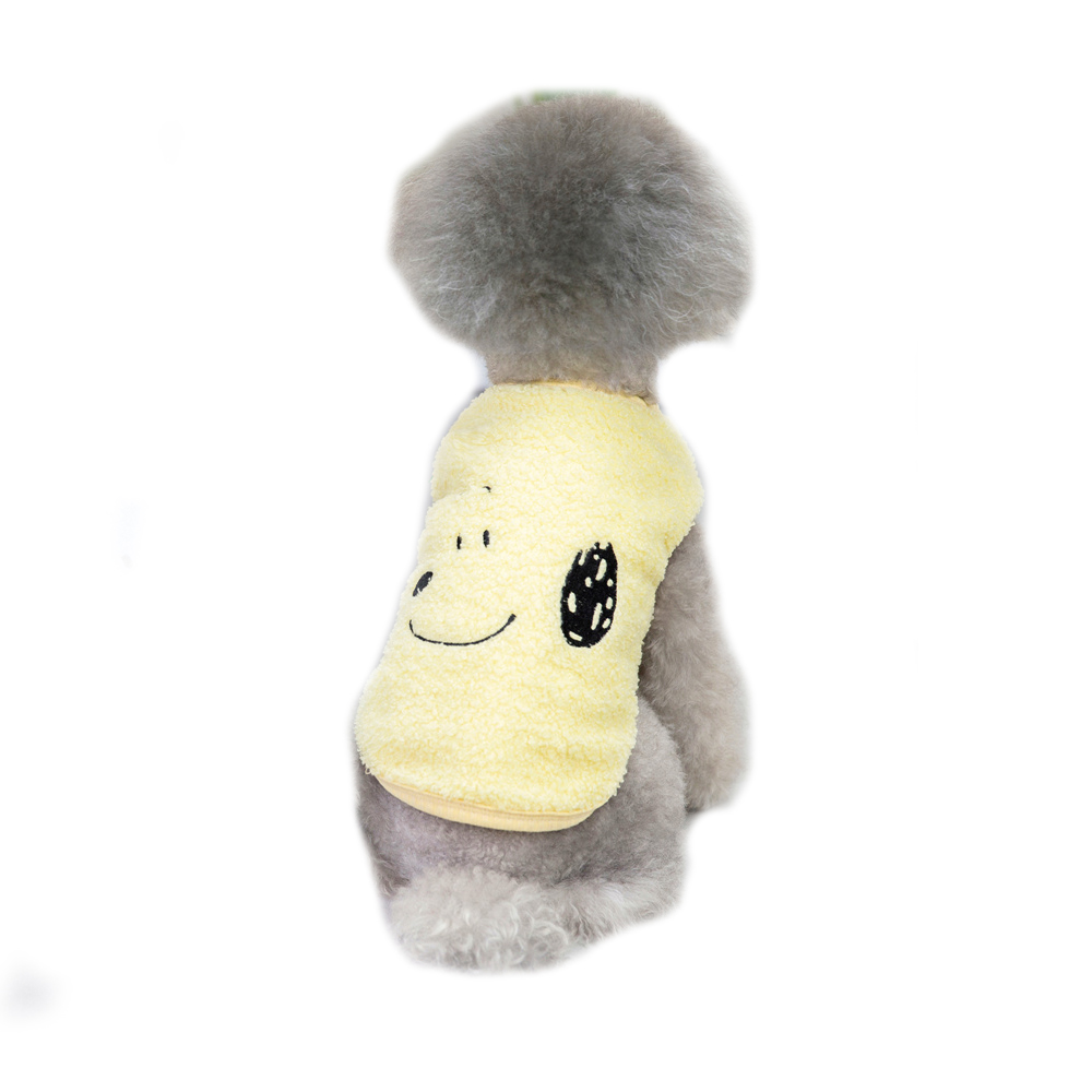 Yellow dog jumper made from light, cuddly soft fleece