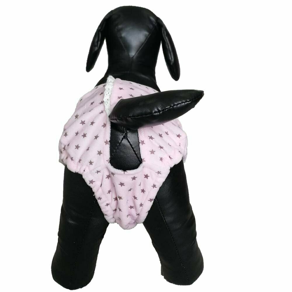 Sanitary pants for dogs Pink with stars