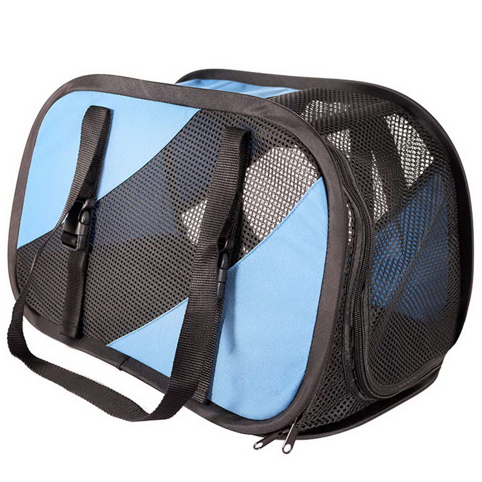 Dog carrier with robust mesh screen against heat accumulation