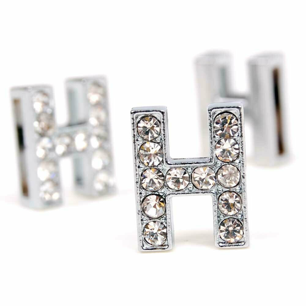 H rhinestone letter with 14 mm