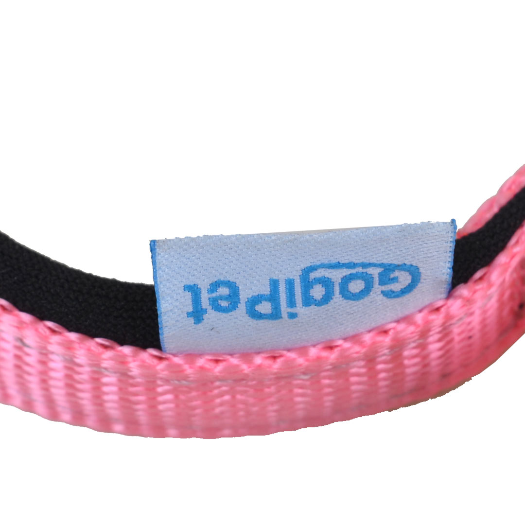 Pink dog collar with soft lining