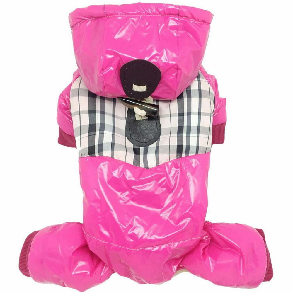 Snow suit for dogs - Pink Burberry
