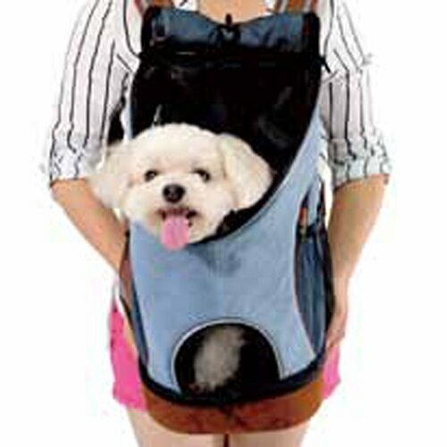Practical dog bag made of jeans
