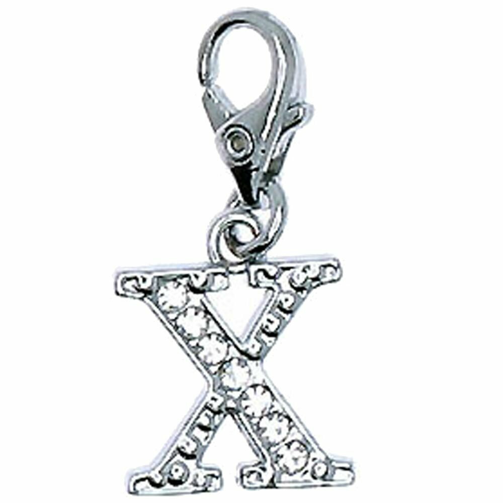rhinestone pendant with lobster X