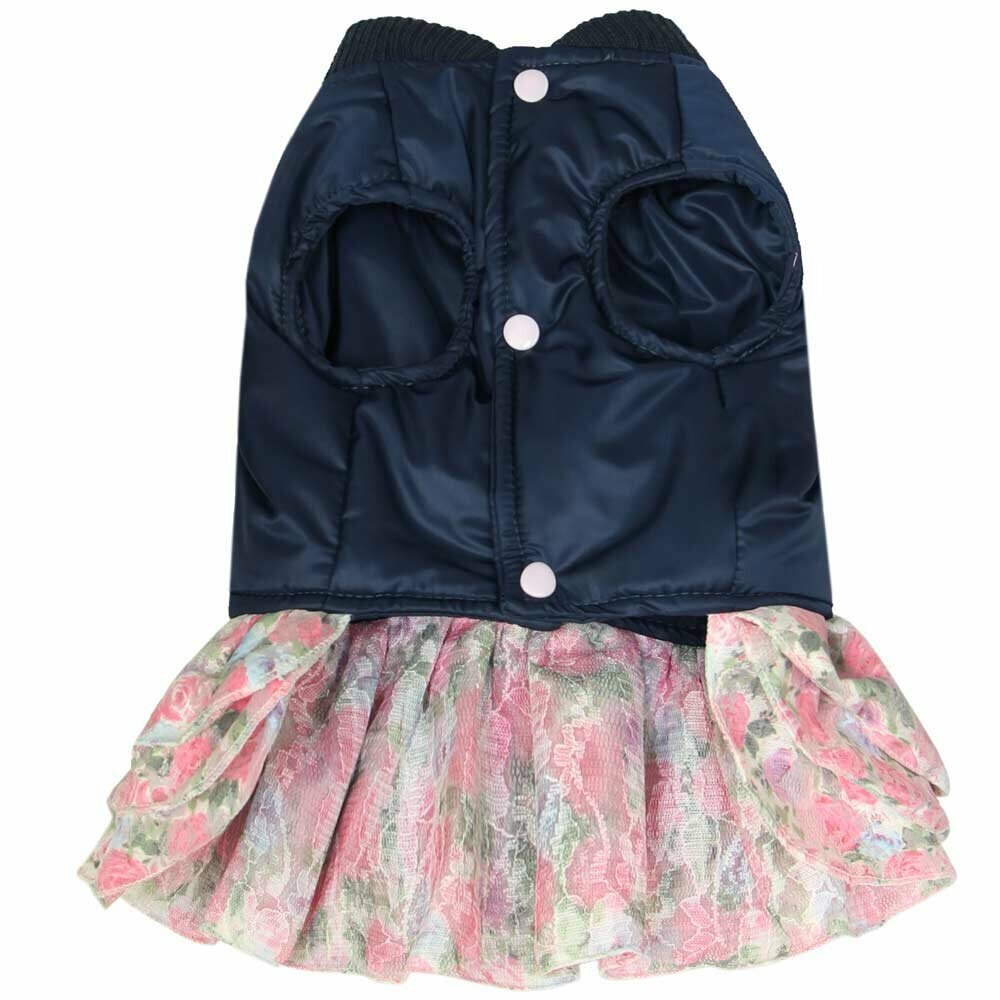 Hot dog dress navy blue with 3 layered pleated skirt