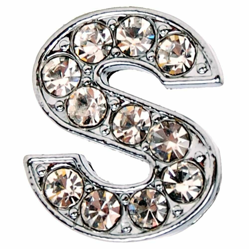 S rhinestone letter with 14 mm