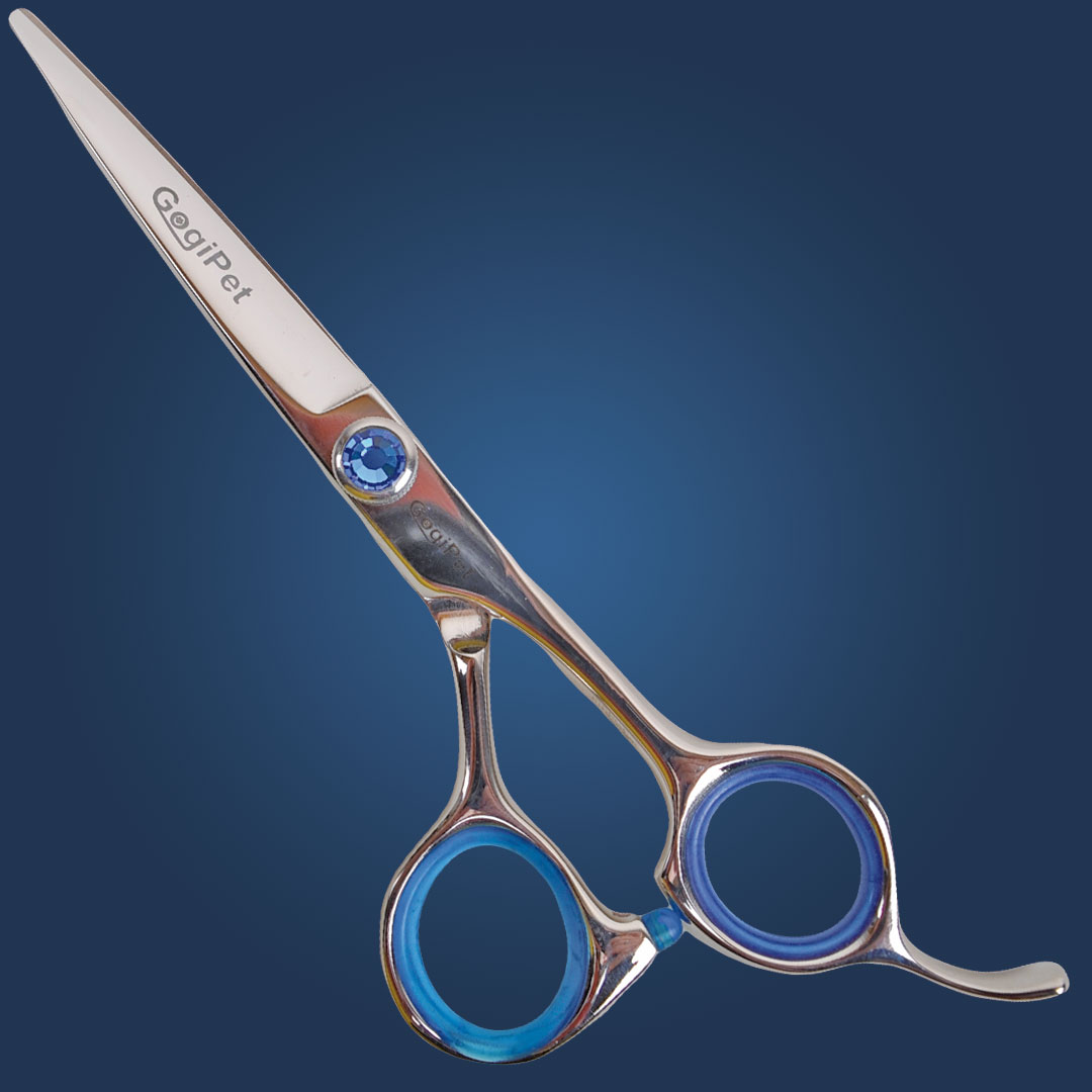Japanese steel hair scissors shiny with 16 cm 6 inch from GogiPet®.