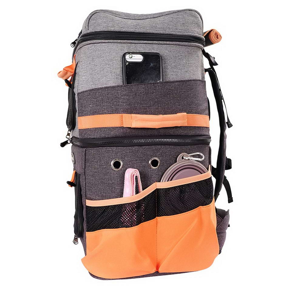 Spacious dog backpack for one or two pets