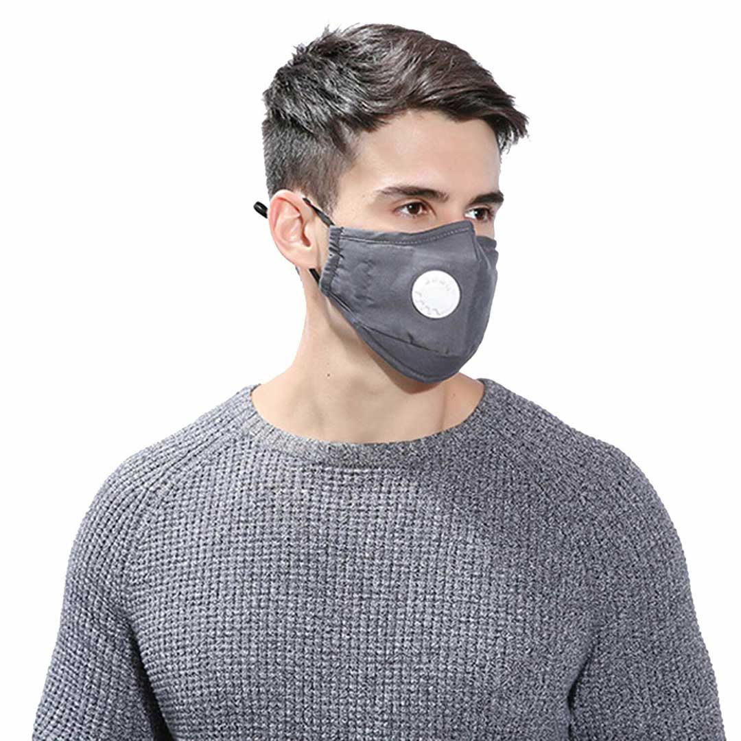 Cotton breathing mask with breathing valve