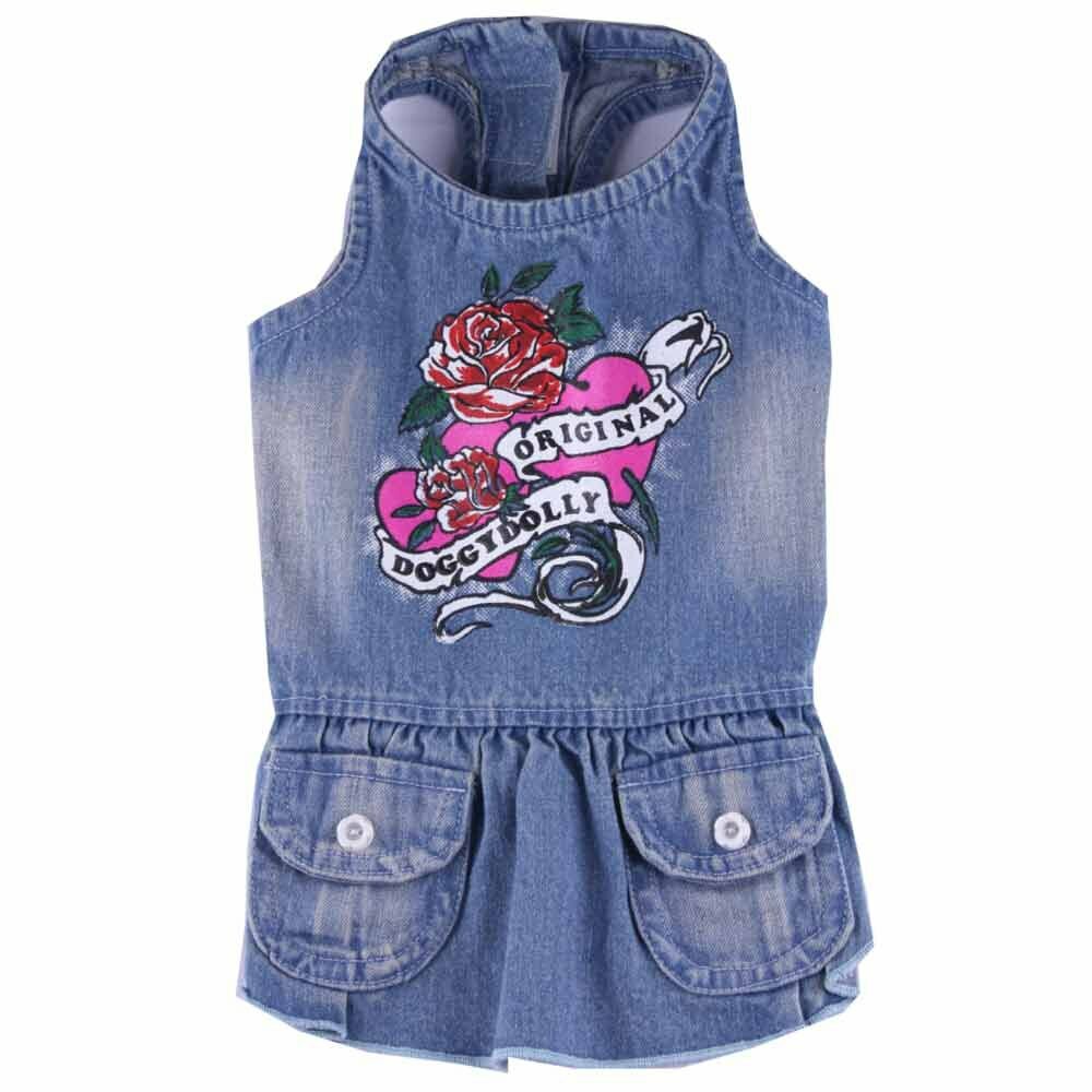 Blue Dog Jeans Dress with Roses