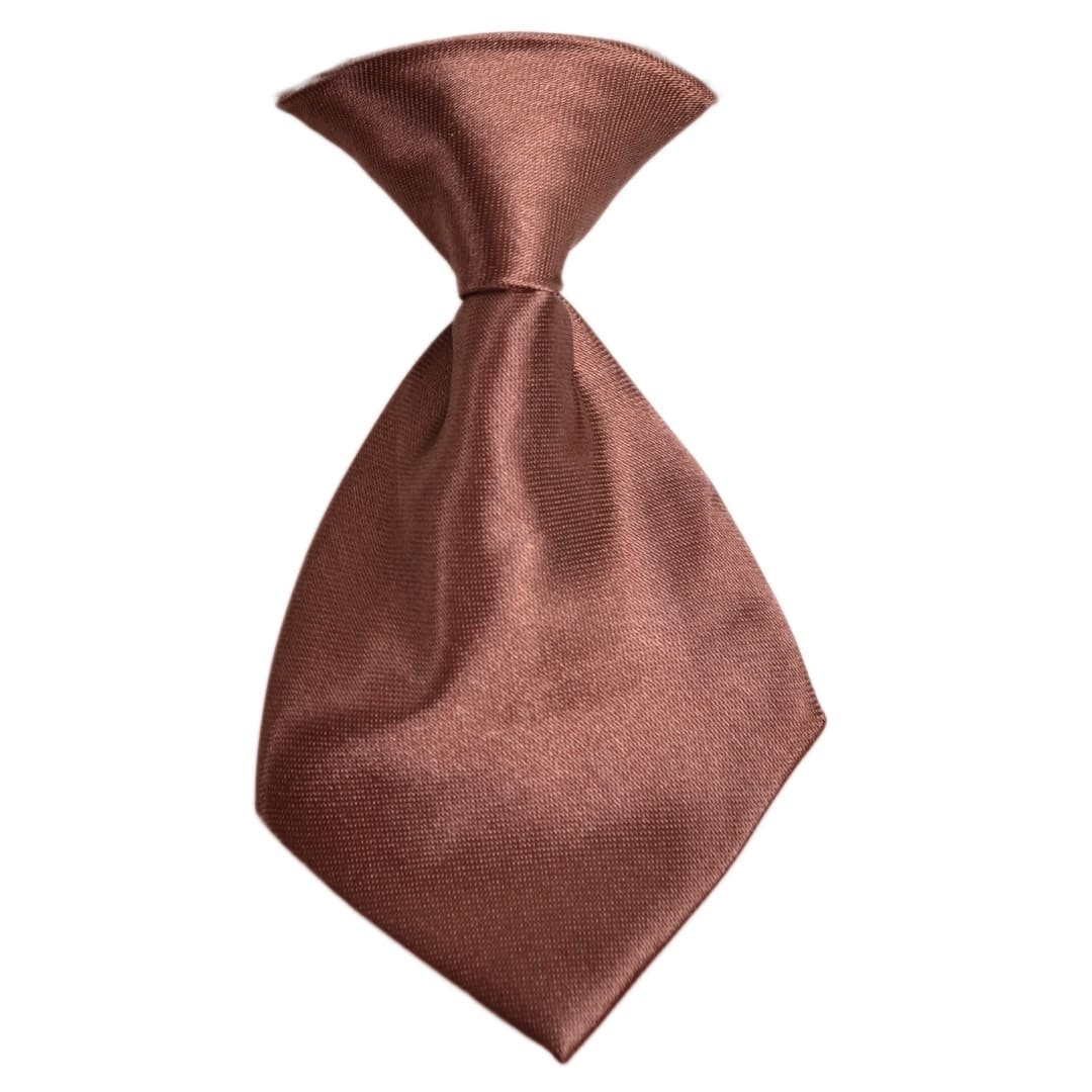 Dark brown self-tie for dogs
