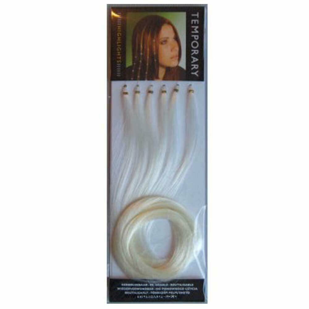 Funny hair extensions - white extension
