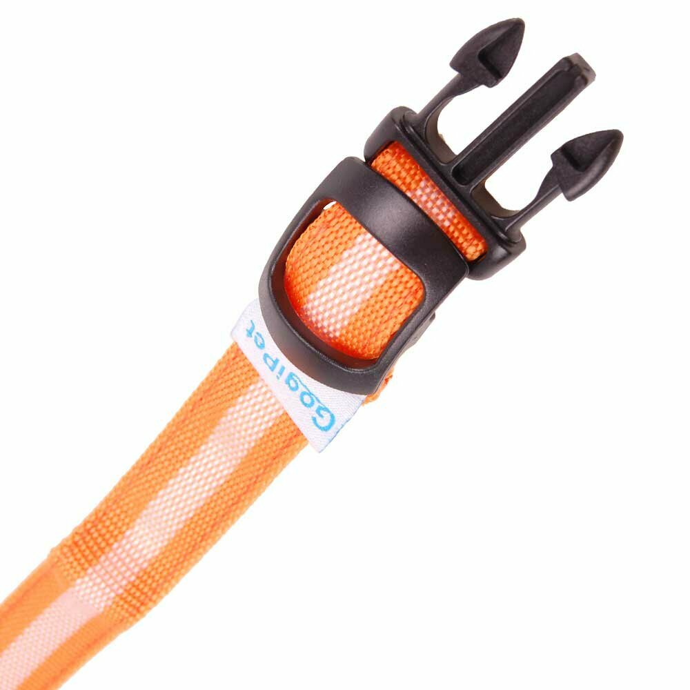 GogiPet Flash dog collar orange LED light with energy