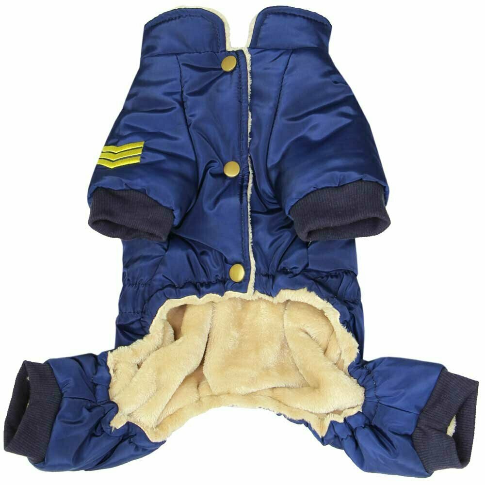 Blue Air Force dog suit - warm dog clothes