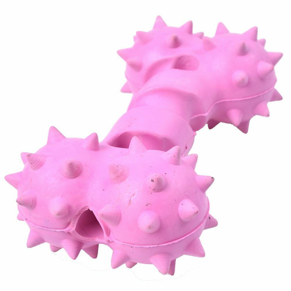 GogiPet dog toy - pink rubber bone