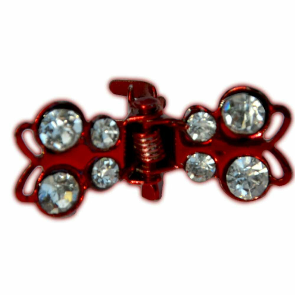 red rhinestone hair clip for dogs of GogiPet®
